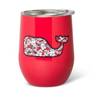 Vineyard Vines Hibiscus Whale Lidded Wine Glass